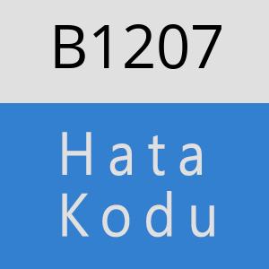 B1207 hatasi