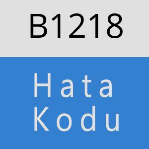 B1218 hatasi