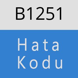 B1251 hatasi