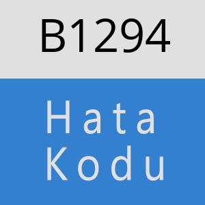 B1294 hatasi