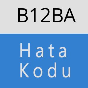 B12BA hatasi