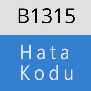 B1315 hatasi