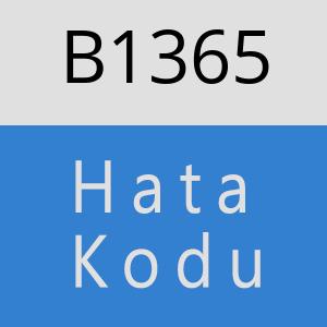 B1365 hatasi