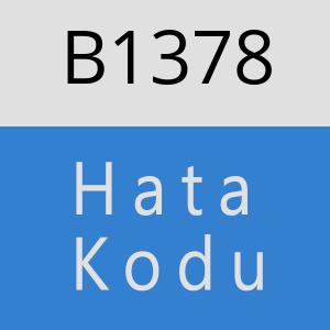 B1378 hatasi