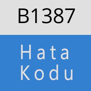 B1387 hatasi