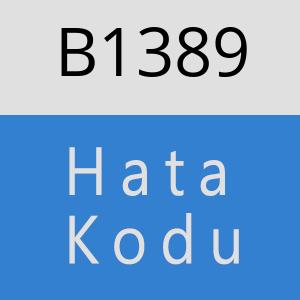B1389 hatasi