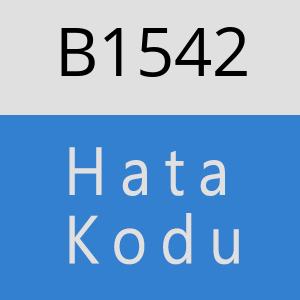 B1542 hatasi