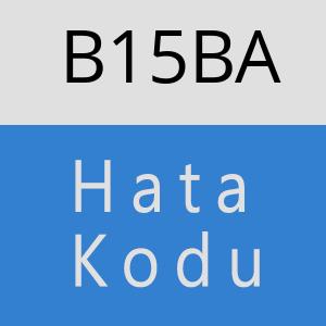 B15BA hatasi