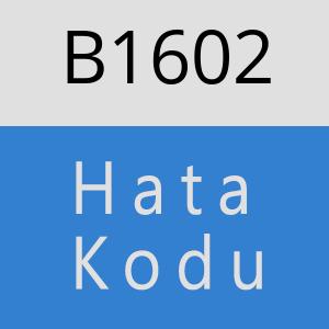 B1602 hatasi