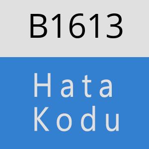 B1613 hatasi