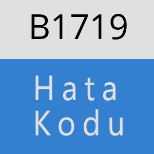 B1719 hatasi