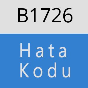 B1726 hatasi