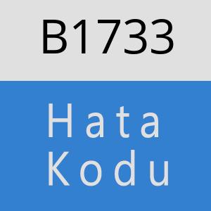 B1733 hatasi