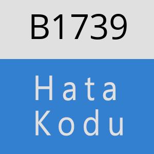 B1739 hatasi