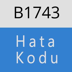B1743 hatasi