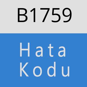 B1759 hatasi