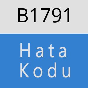 B1791 hatasi
