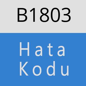 B1803 hatasi