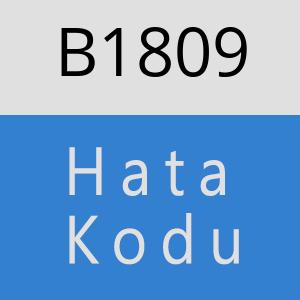 B1809 hatasi