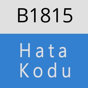 B1815 hatasi