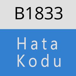 B1833 hatasi