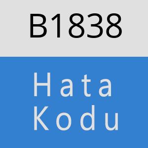 B1838 hatasi