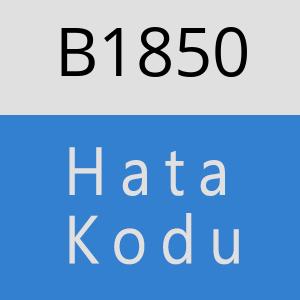 B1850 hatasi