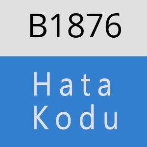 B1876 hatasi