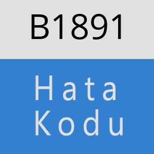 B1891 hatasi