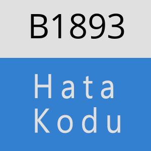 B1893 hatasi