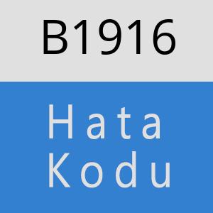 B1916 hatasi