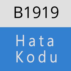 B1919 hatasi