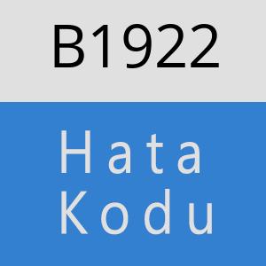 B1922 hatasi