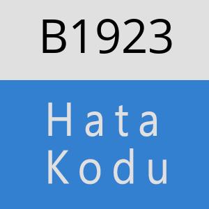 B1923 hatasi