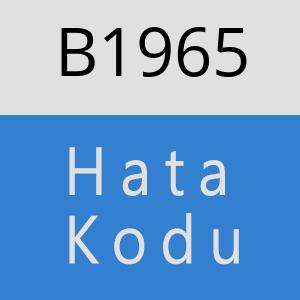 B1965 hatasi