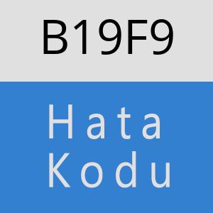 B19F9 hatasi