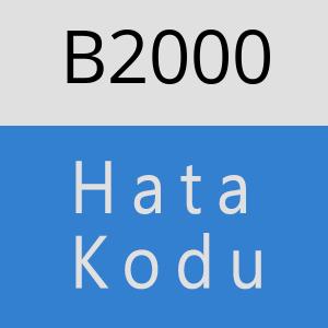 B2000 hatasi