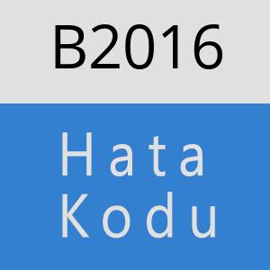 B2016 hatasi