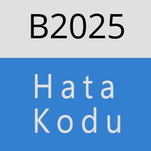 B2025 hatasi