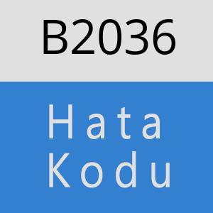 B2036 hatasi