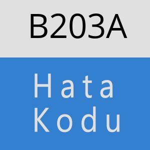 B203A hatasi