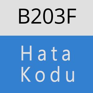 B203F hatasi