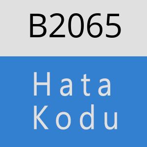 B2065 hatasi