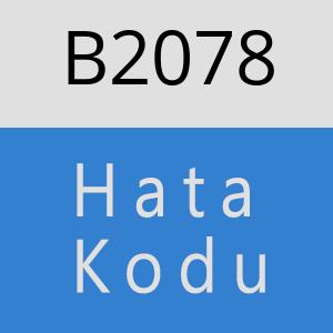 B2078 hatasi