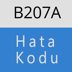 B207A hatasi