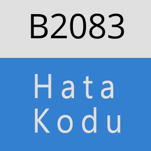 B2083 hatasi