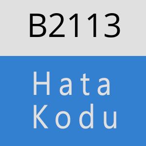 B2113 hatasi