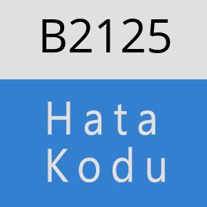 B2125 hatasi