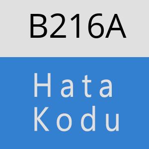 B216A hatasi