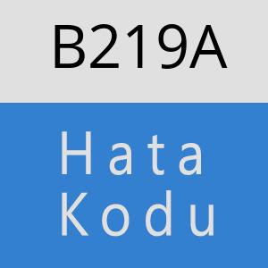 B219A hatasi